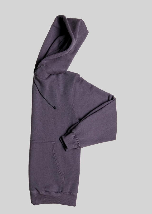 Organic Cotton Purple Gray Hoodie  - Men - Malibu