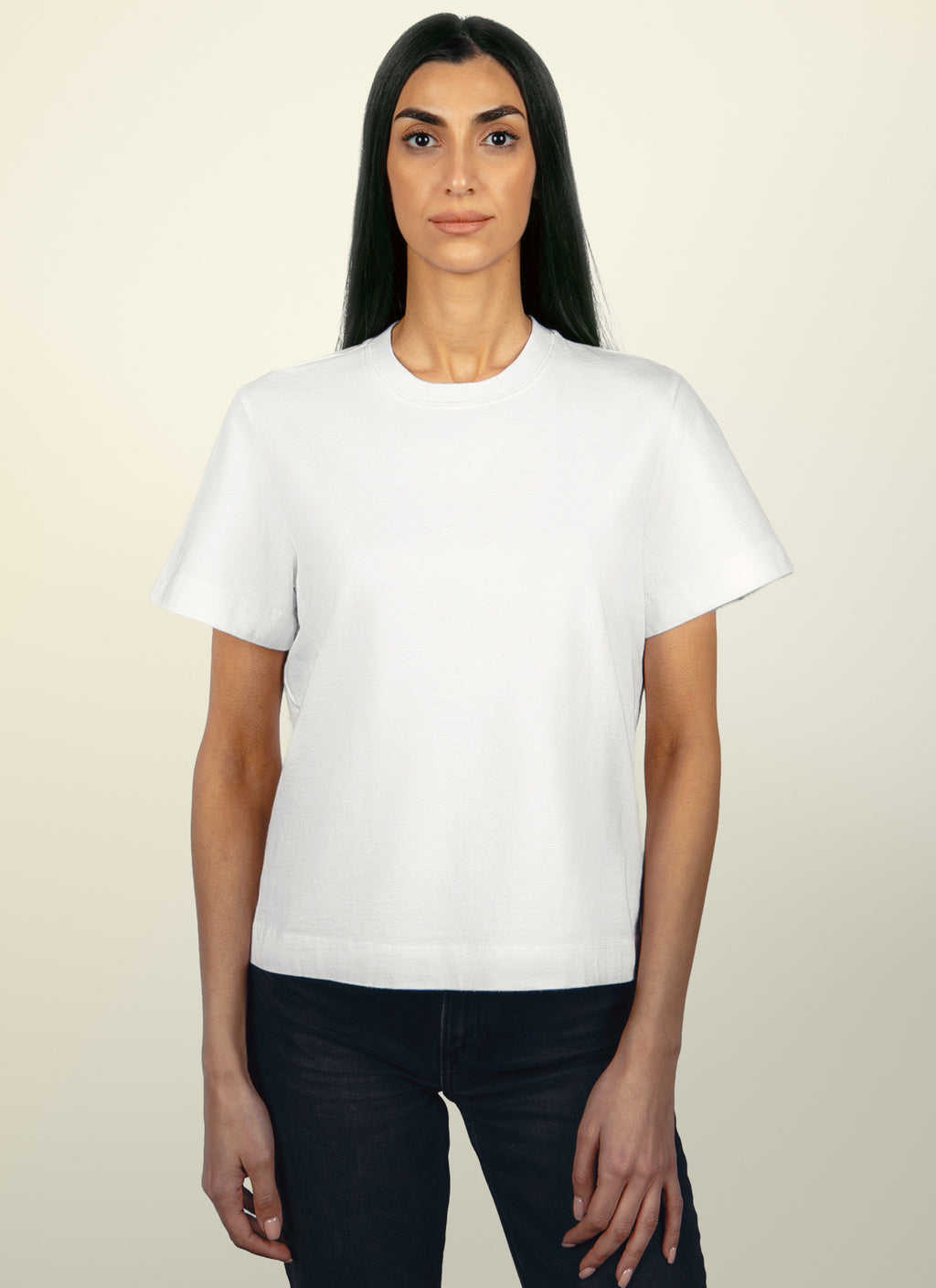 Mid-Crop Tee — White