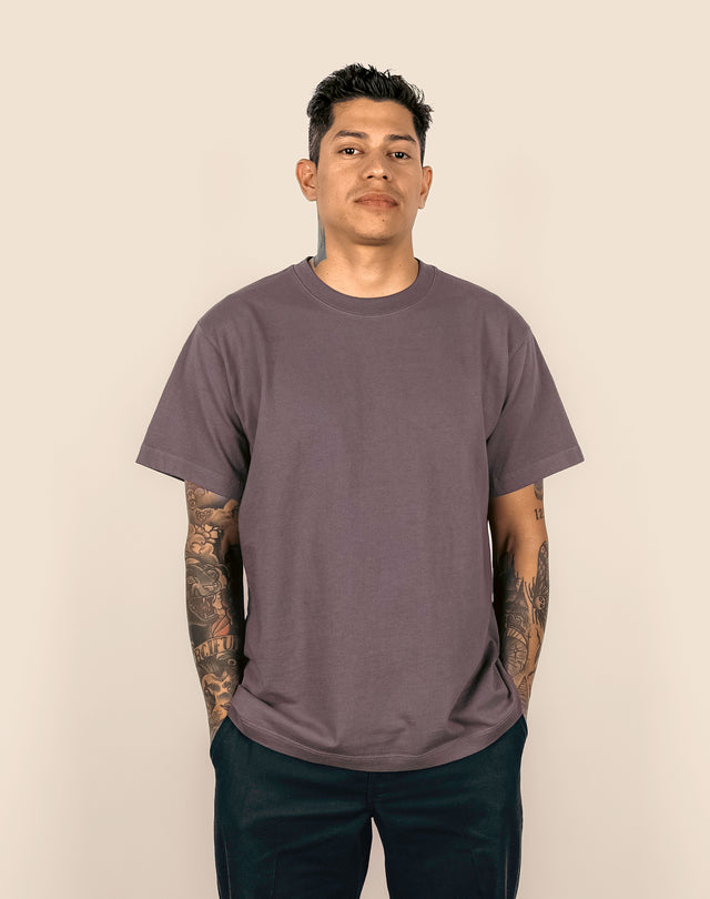 Organic Cotton Gray T-shirt - Men - Silver Lake