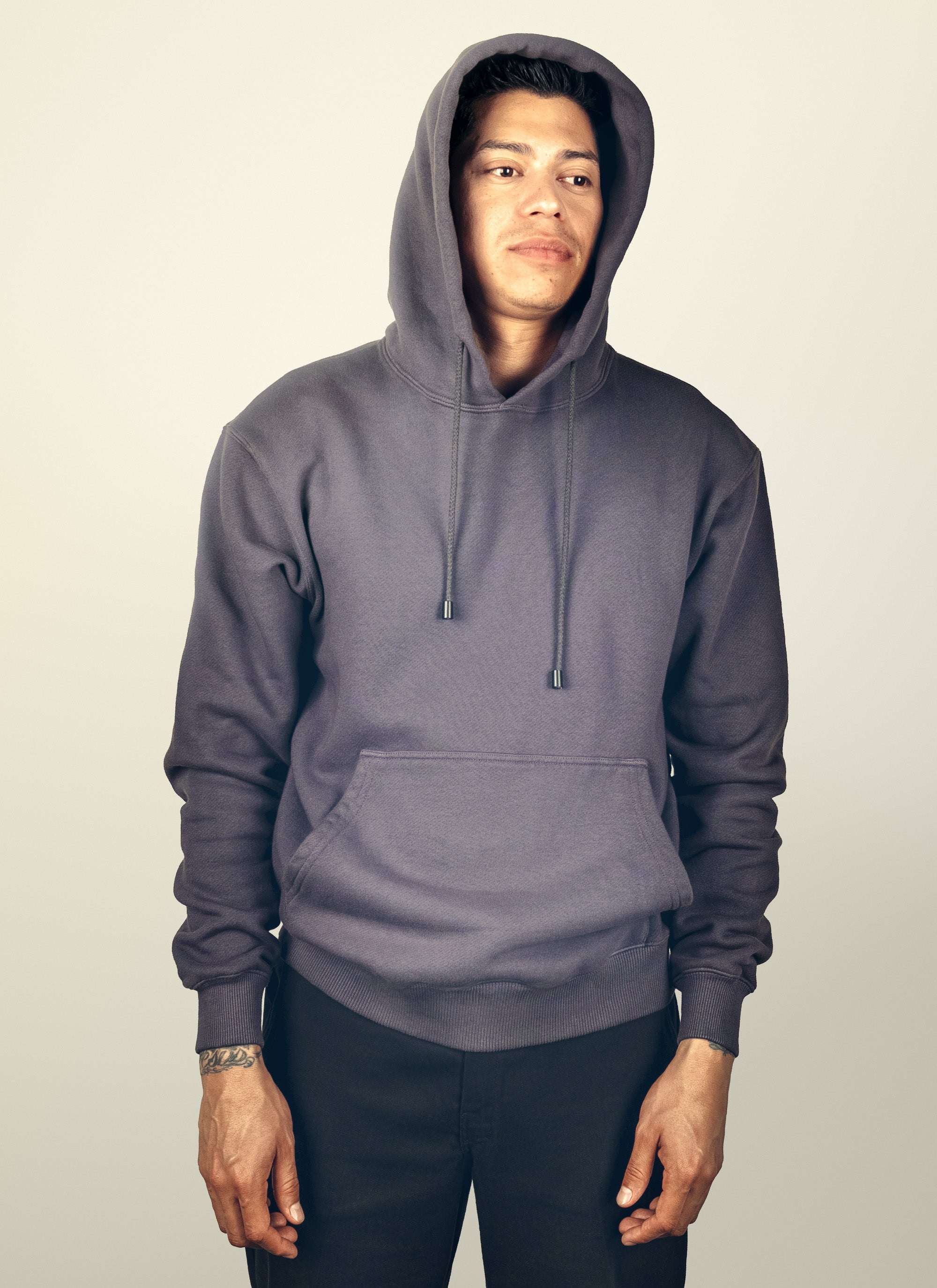 Hoodie — Charcoal Purple