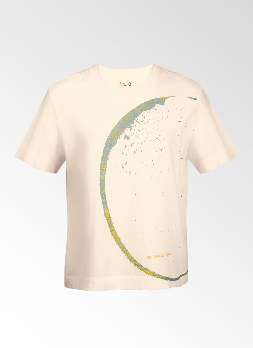 Nomadic Soul - Limited Edition, Hand Printed Undyed Graphic T-shirt - Women