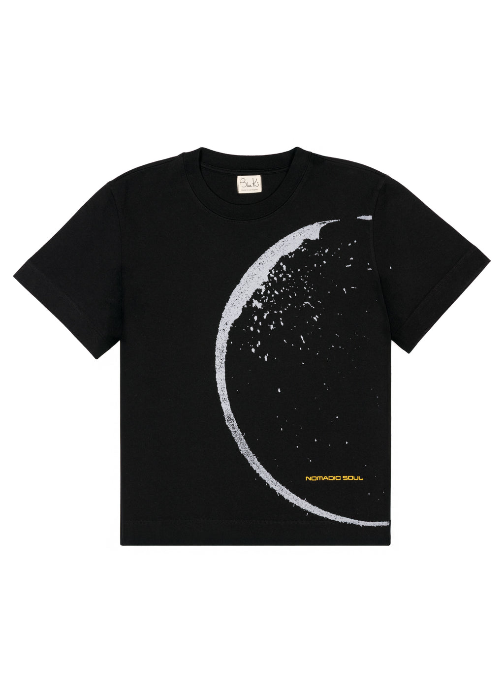 Nomadic Soul - Limited Edition, Hand Printed Black Graphic T-shirt - Women