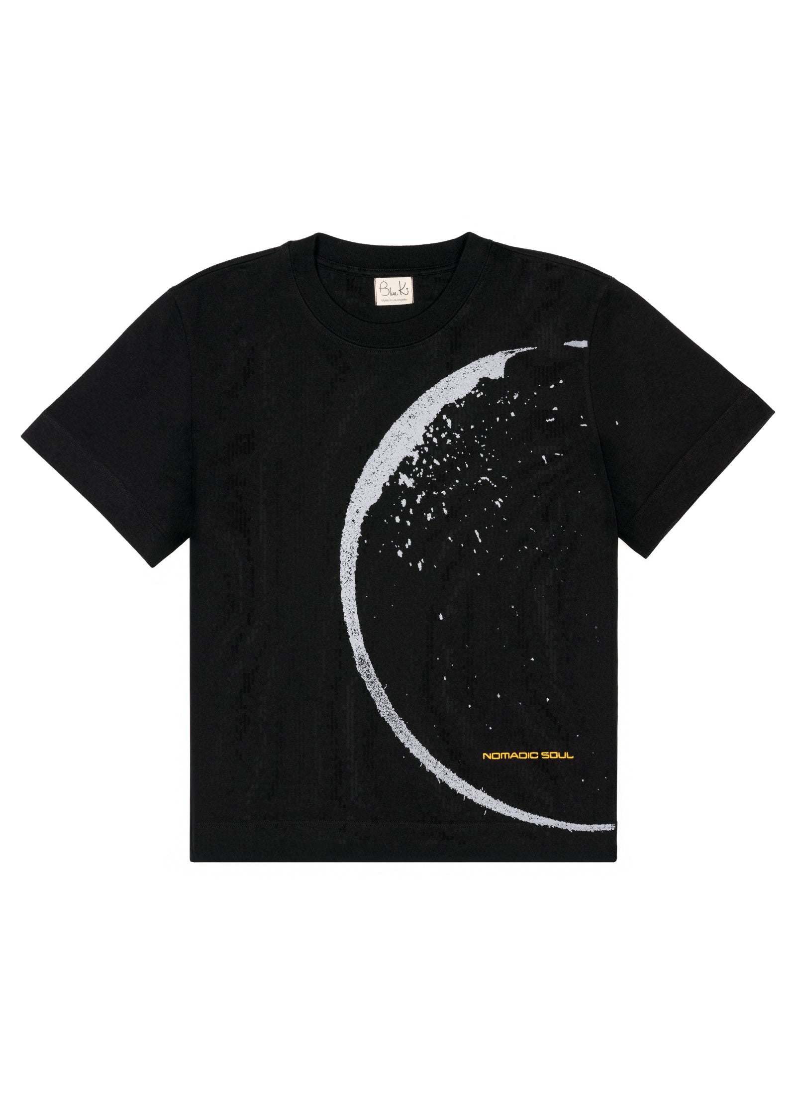 Nomadic Soul - Limited Edition, Hand Printed Black Graphic T-shirt - Women