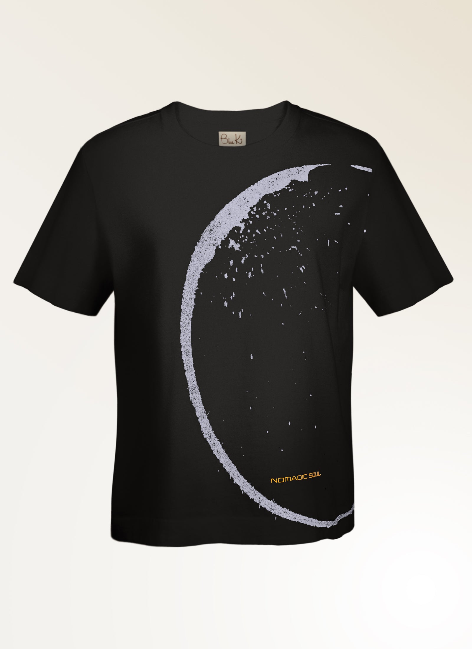 Nomadic Soul - Limited Edition, Hand Printed Black Graphic T-shirt - Women
