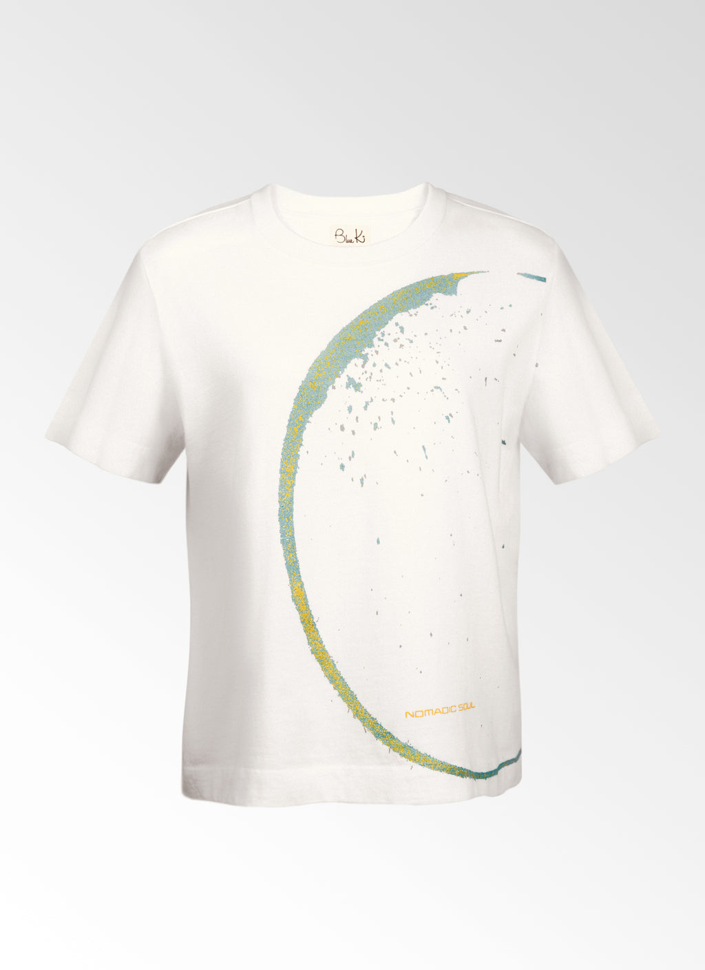 Nomadic Soul - Limited Edition, Hand Printed White Graphic T-shirt - Women
