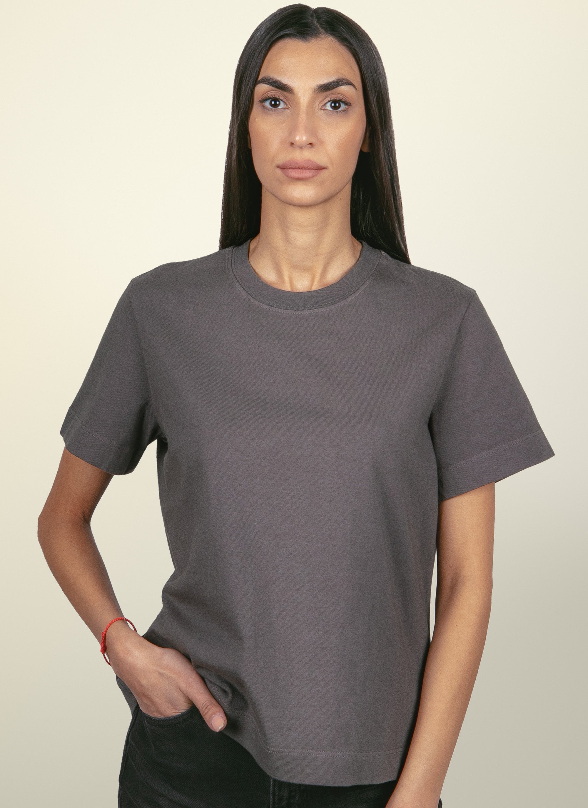 Mid-Crop Tee — Gray