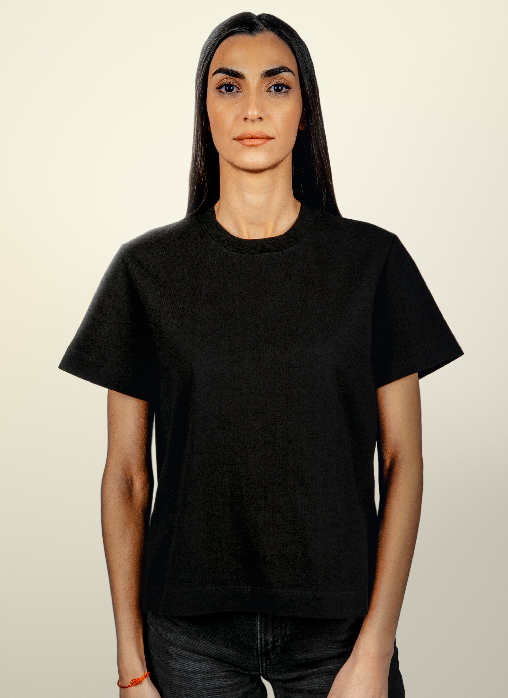 Mid-Crop Tee — Black
