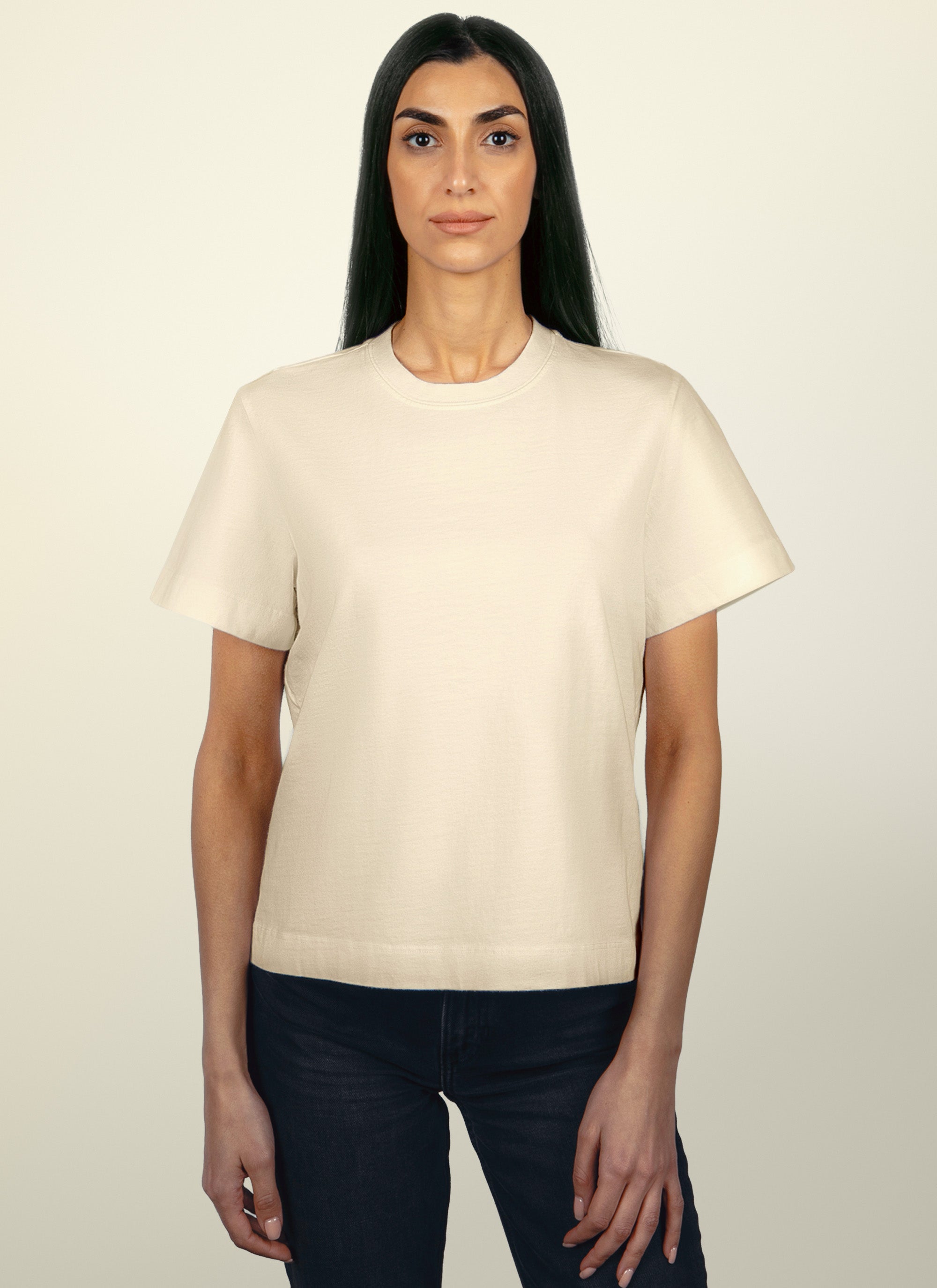 Mid-Crop Tee — Undyed