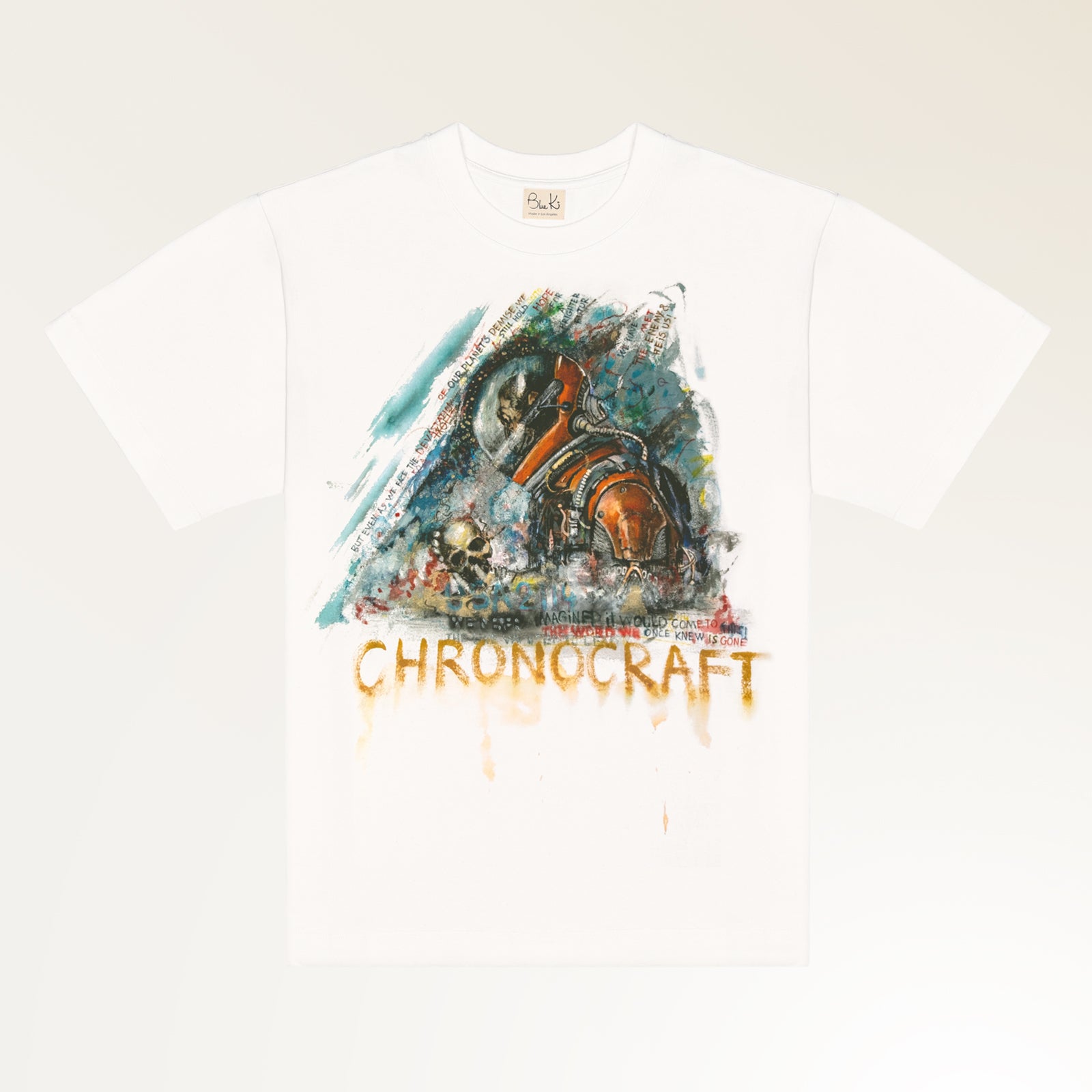 Handcrafted Futuristic T-Shirt | Contemporary Street Art Design
