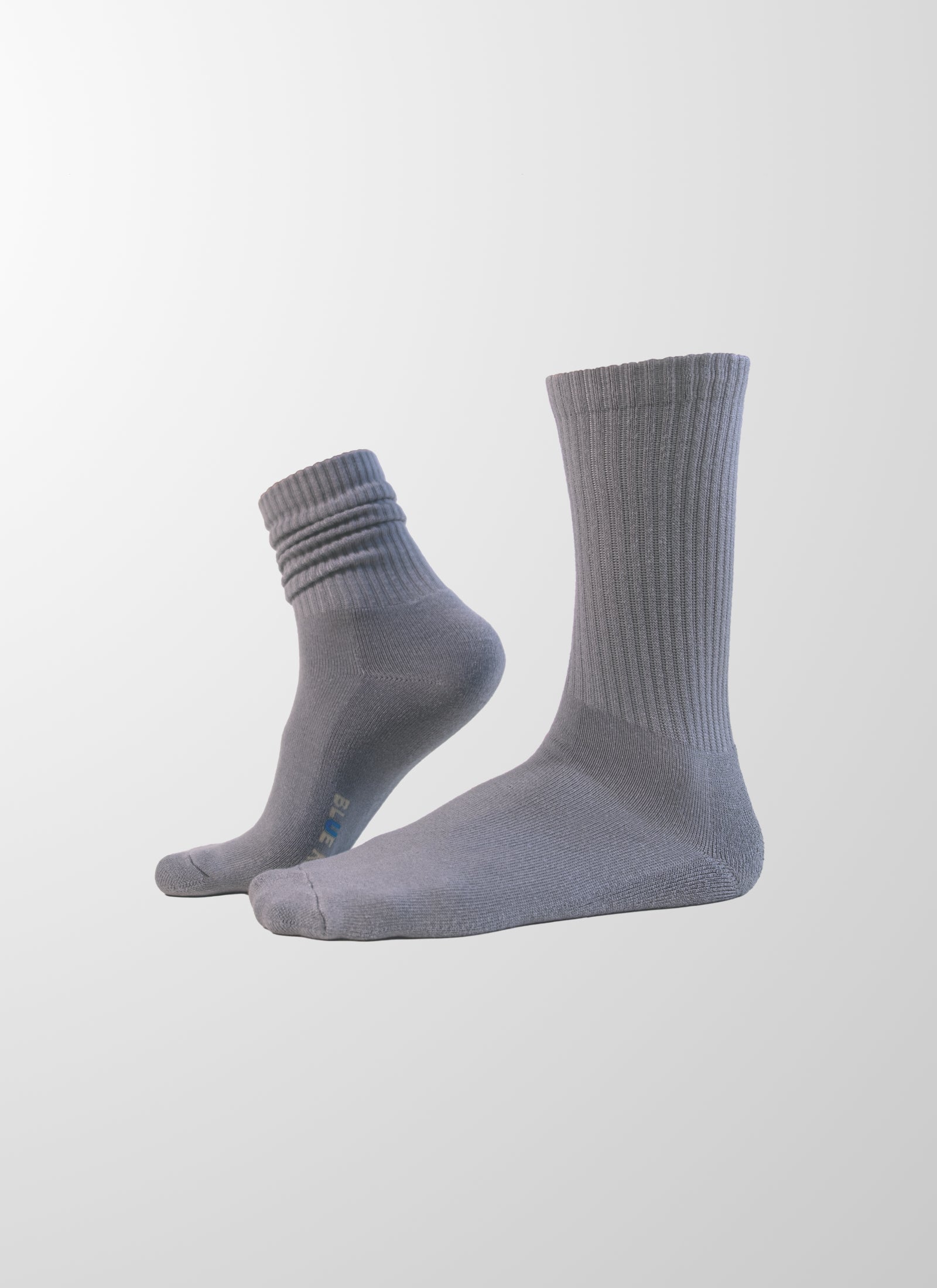 Premium Gray Antifungal Bamboo Crew Socks