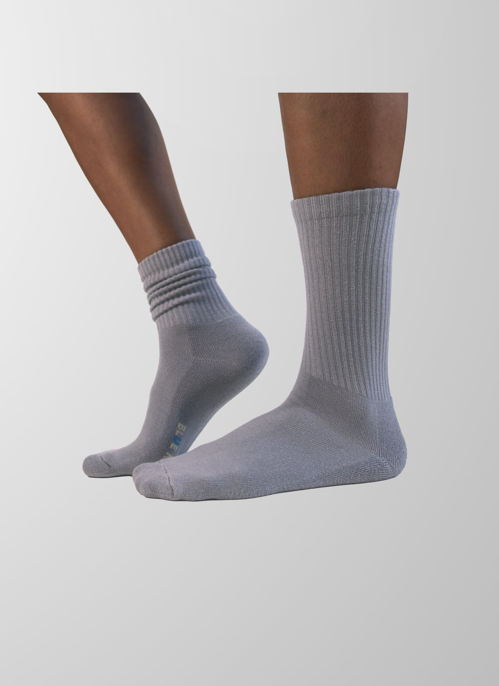 Premium Gray Antifungal Bamboo Crew Socks
