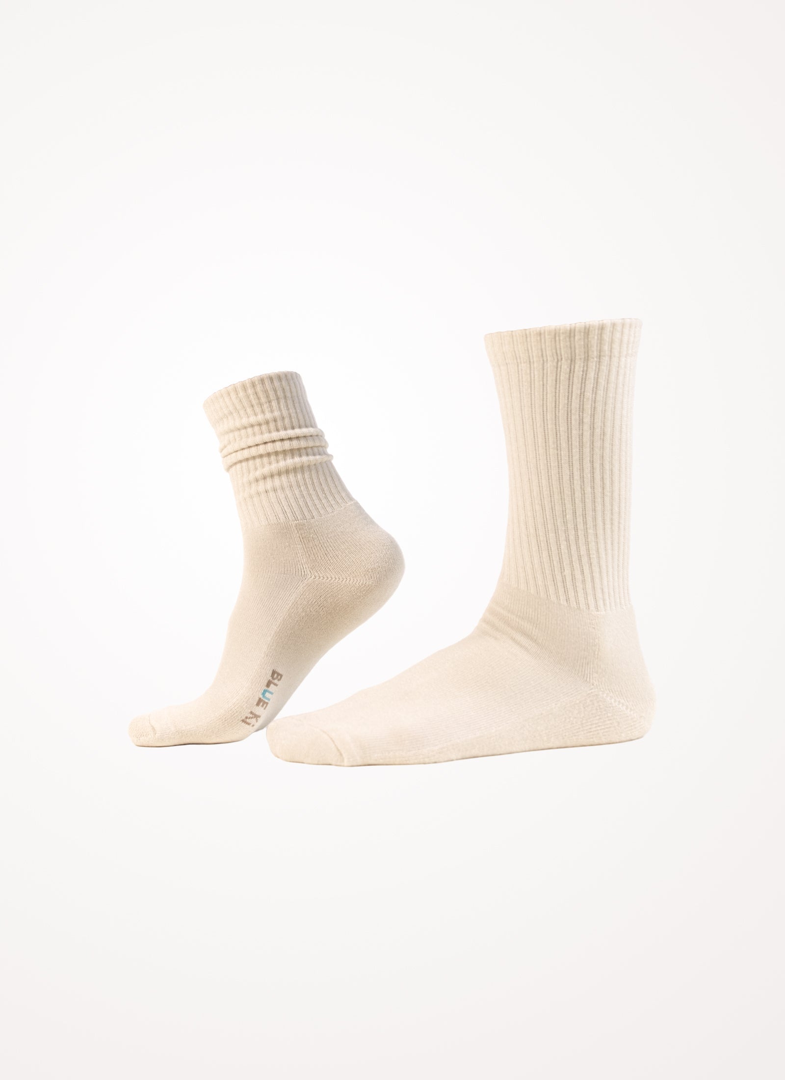 Premium Beige Antifungal Bamboo Crew Socks