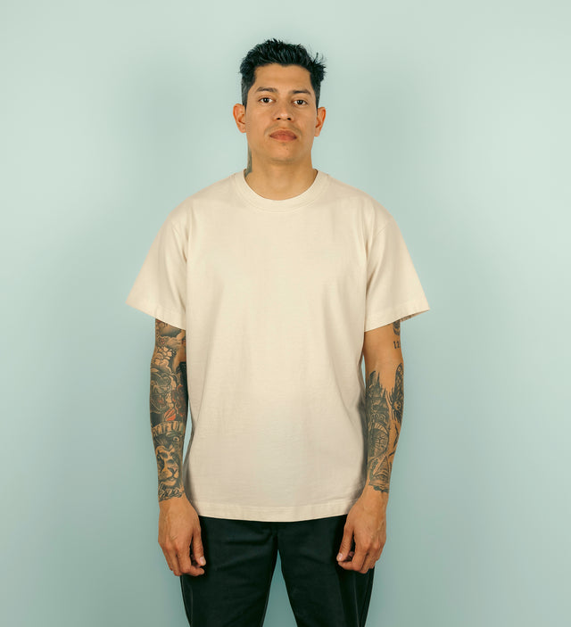 Organic Cotton Undyed T-shirt - Men - Silver Lake