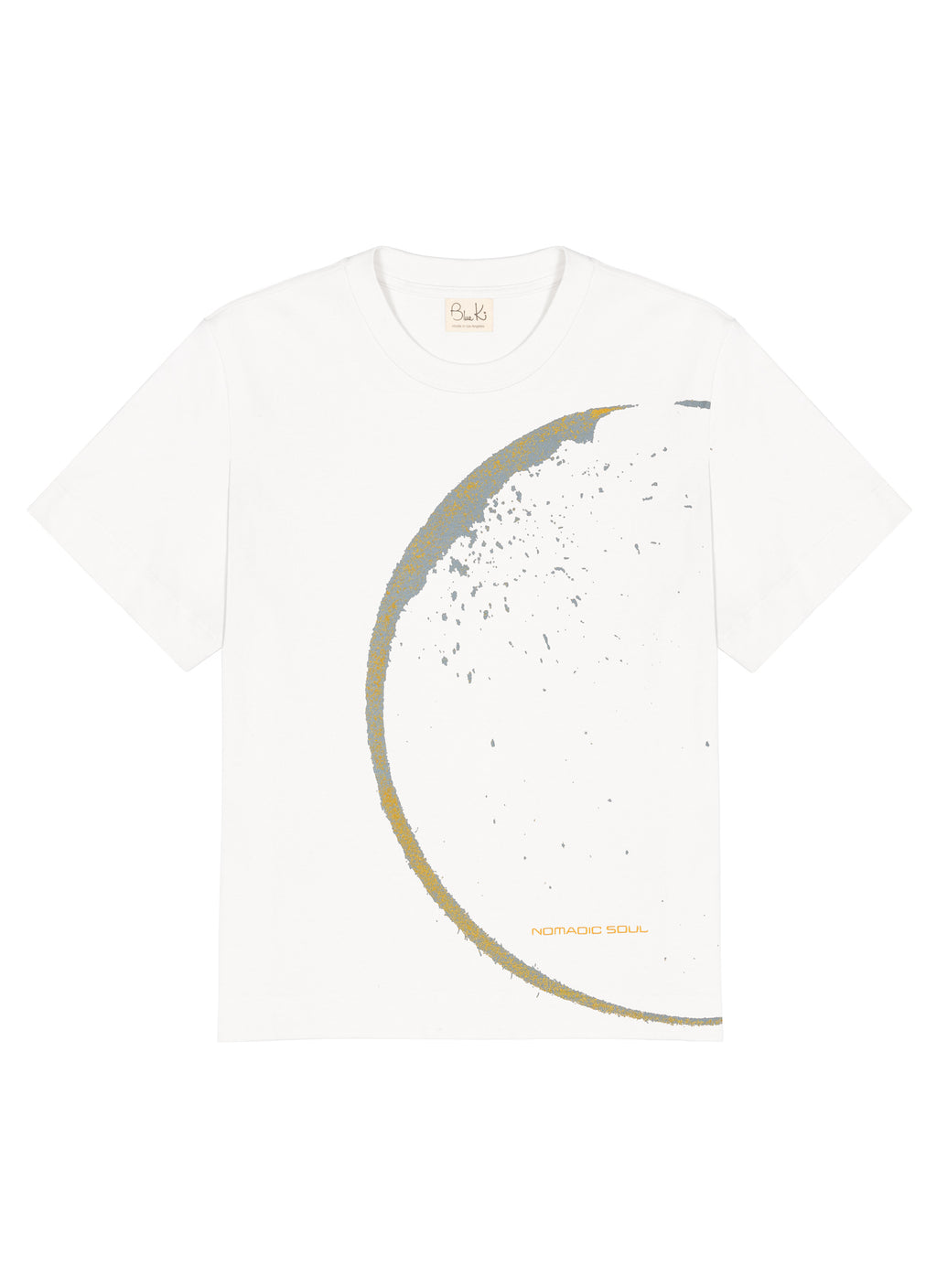 Nomadic Soul - Limited Edition, Hand Printed White Graphic T-shirt - Women