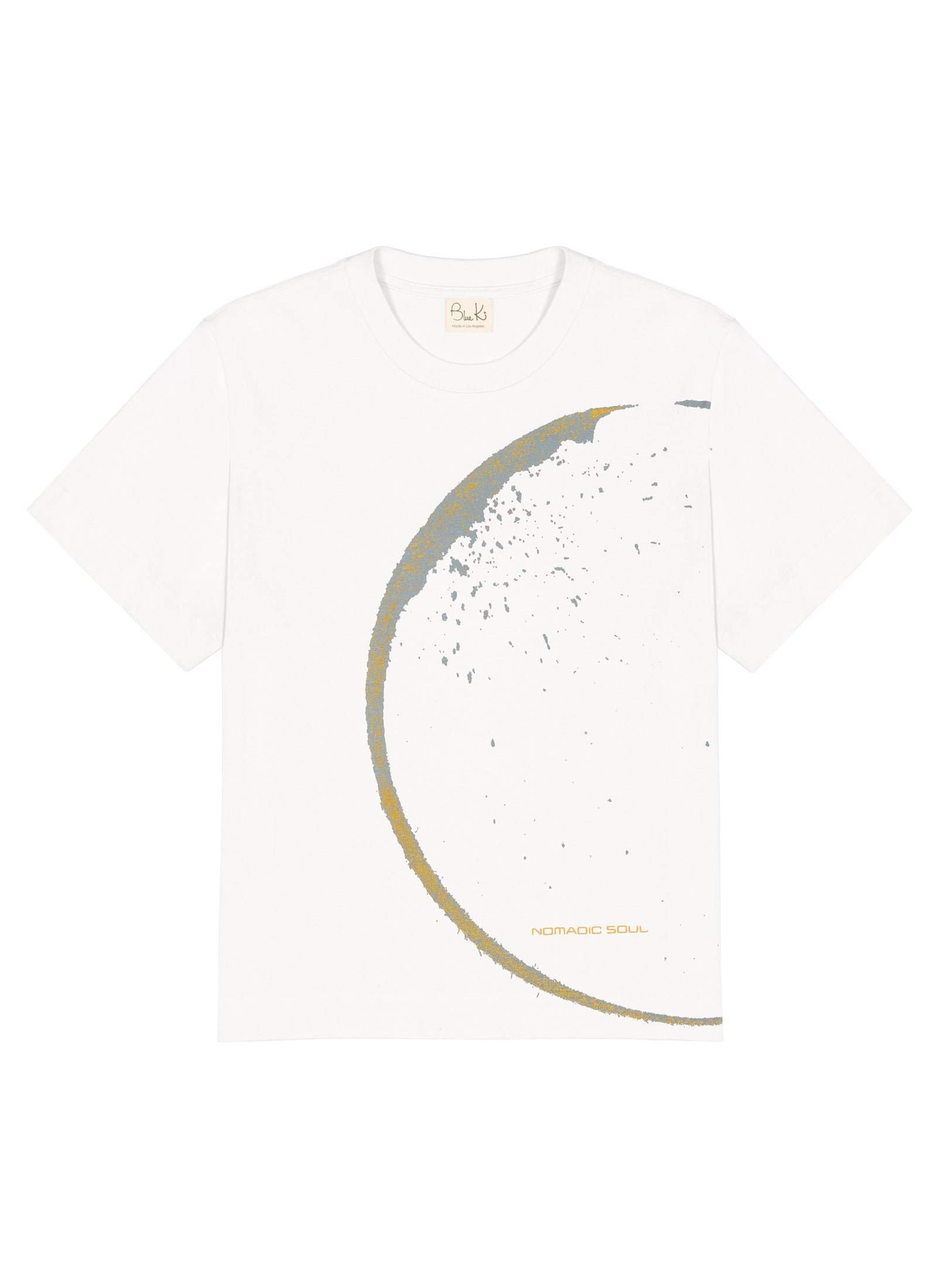 Nomadic Soul - Limited Edition, Hand Printed White Graphic T-shirt - Women