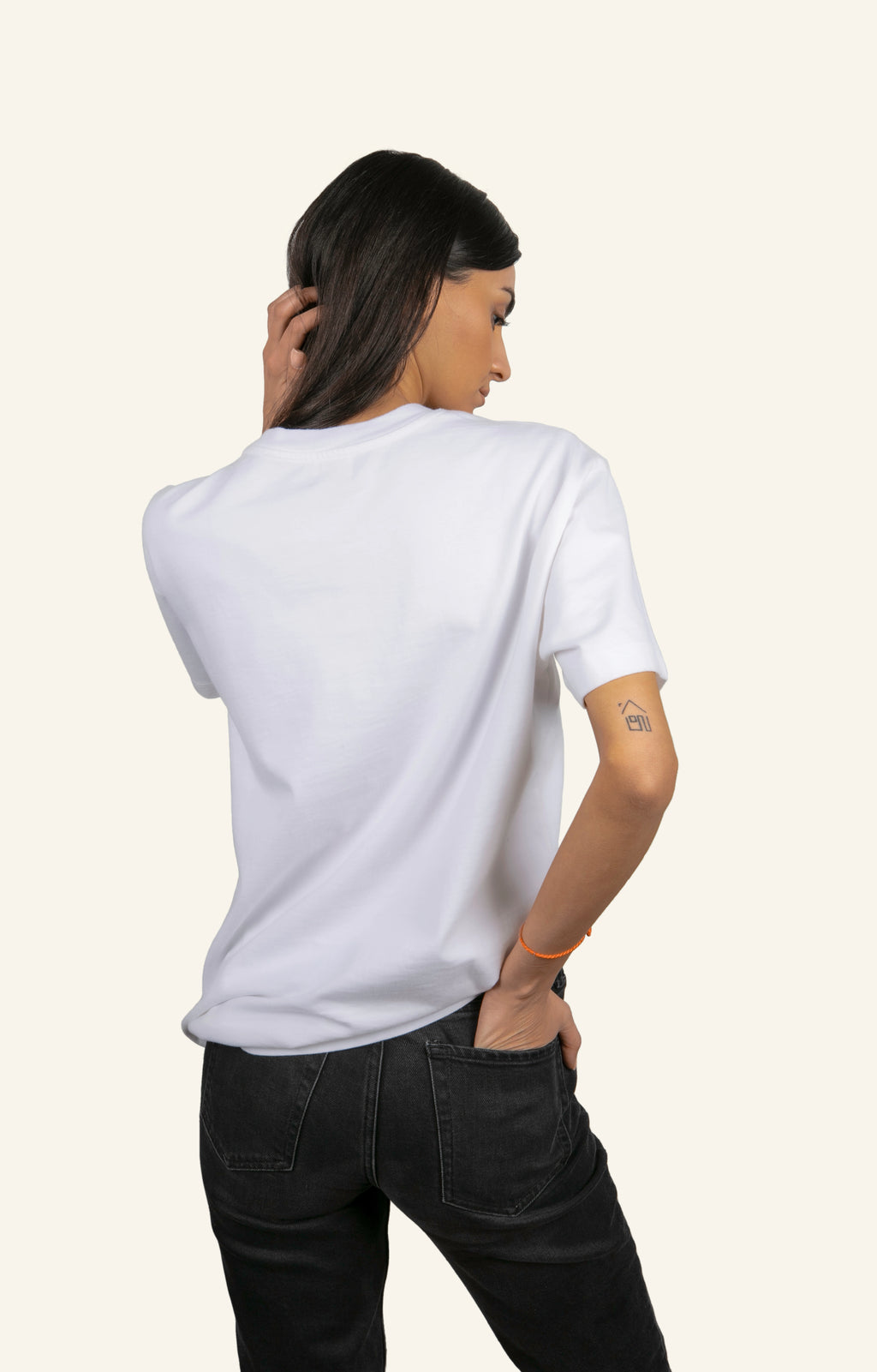 Silverlake - Organic Cotton White Oversized T-shirt - Unisex