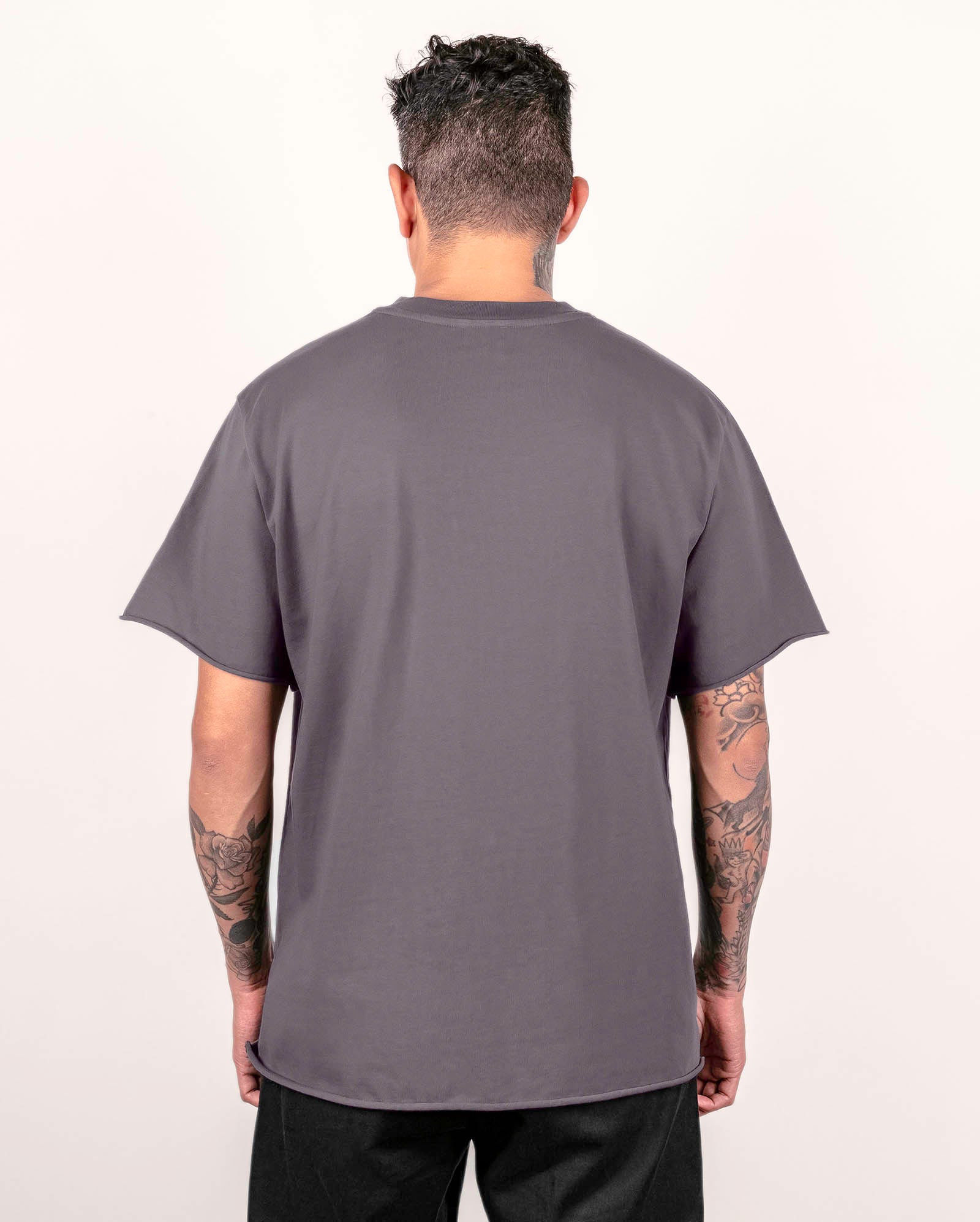 Silverlake - Organic Cotton, Raw Edge Gray T-shirt - Unisex