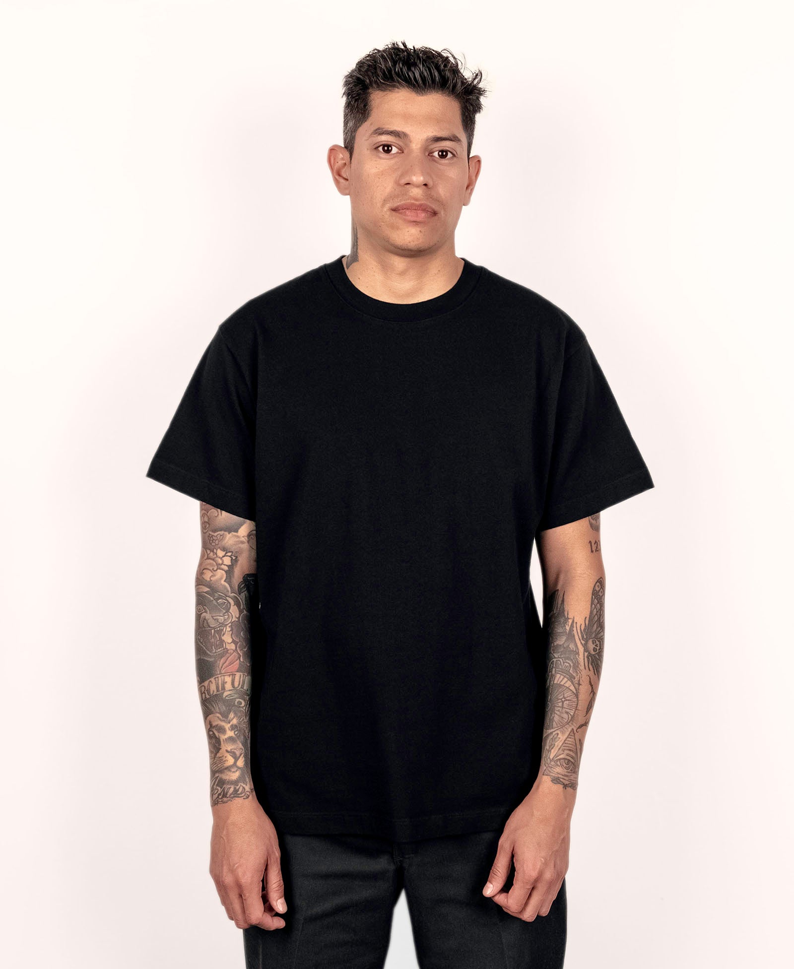 Silverlake - Organic Cotton Black Oversized T-shirt - Unisex